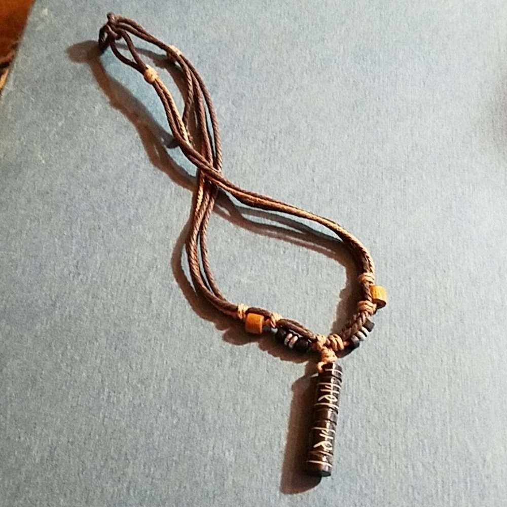 Natural Beaded Adjustable Necklace Handmade